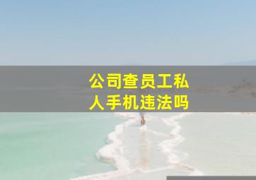 公司查员工私人手机违法吗