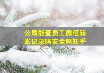 公司能查员工微信转账记录吗安全吗知乎