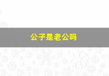 公子是老公吗