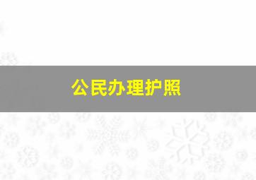 公民办理护照