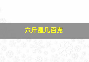 六斤是几百克