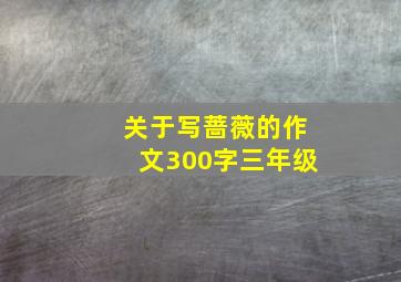 关于写蔷薇的作文300字三年级