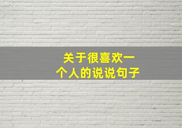 关于很喜欢一个人的说说句子