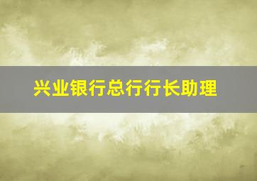 兴业银行总行行长助理