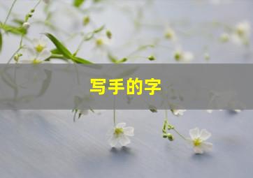 写手的字