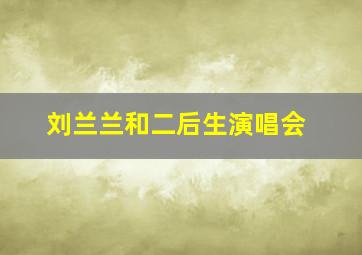 刘兰兰和二后生演唱会