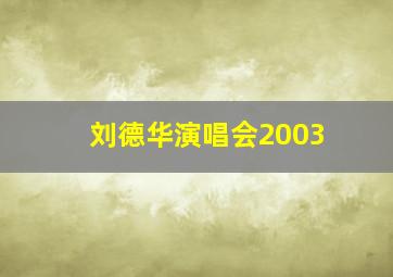 刘德华演唱会2003