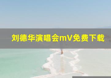 刘德华演唱会mV免费下载