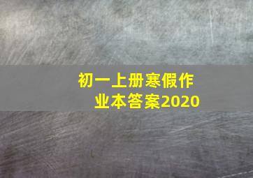 初一上册寒假作业本答案2020