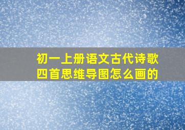 初一上册语文古代诗歌四首思维导图怎么画的