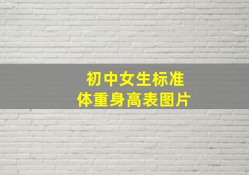 初中女生标准体重身高表图片