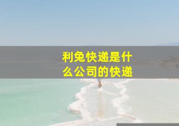 利兔快递是什么公司的快递