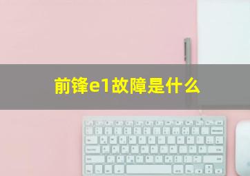 前锋e1故障是什么