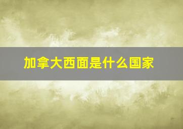 加拿大西面是什么国家