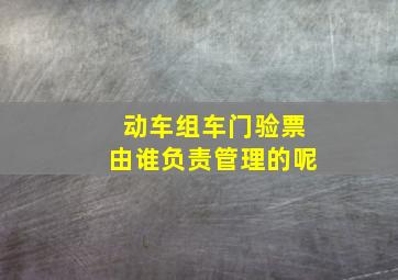 动车组车门验票由谁负责管理的呢