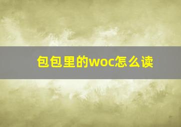 包包里的woc怎么读