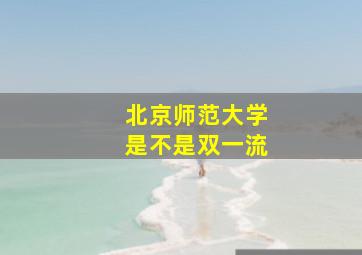 北京师范大学是不是双一流