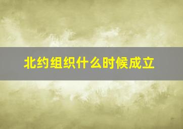 北约组织什么时候成立