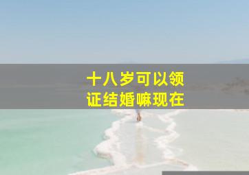 十八岁可以领证结婚嘛现在