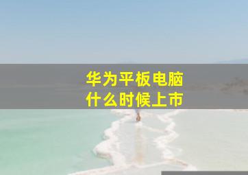 华为平板电脑什么时候上市