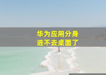 华为应用分身进不去桌面了