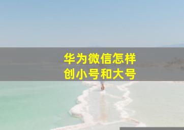 华为微信怎样创小号和大号