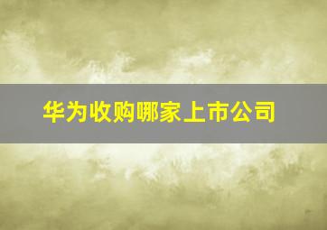 华为收购哪家上市公司