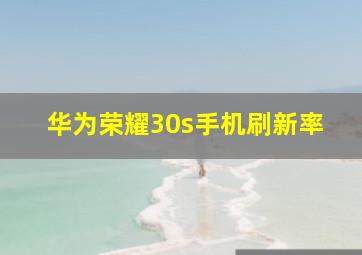 华为荣耀30s手机刷新率