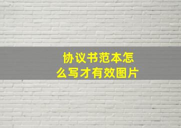 协议书范本怎么写才有效图片