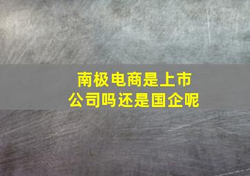 南极电商是上市公司吗还是国企呢