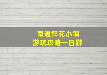 南通鲜花小镇游玩攻略一日游