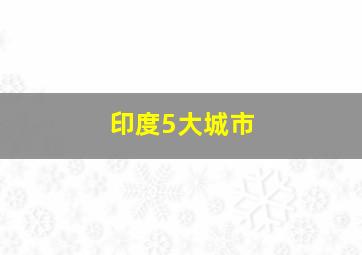 印度5大城市