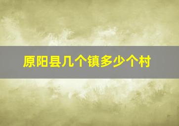 原阳县几个镇多少个村