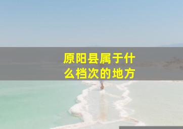 原阳县属于什么档次的地方