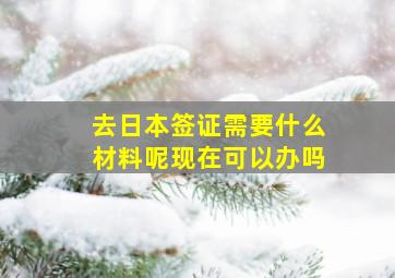 去日本签证需要什么材料呢现在可以办吗