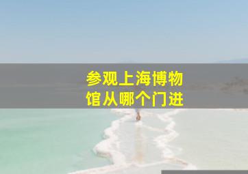 参观上海博物馆从哪个门进