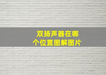 双扬声器在哪个位置图解图片