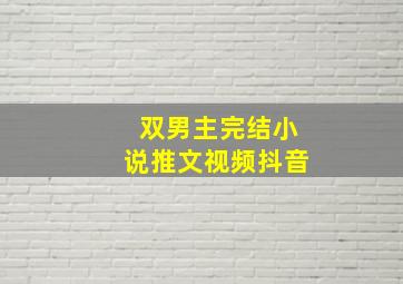 双男主完结小说推文视频抖音