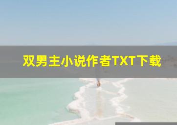 双男主小说作者TXT下载