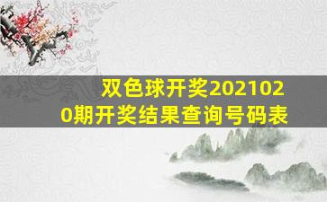 双色球开奖2021020期开奖结果查询号码表