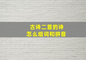 古诗二首的诗怎么组词和拼音