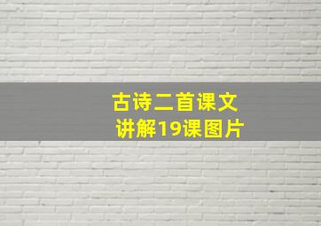 古诗二首课文讲解19课图片