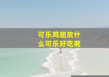 可乐鸡翅放什么可乐好吃呢