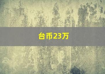 台币23万