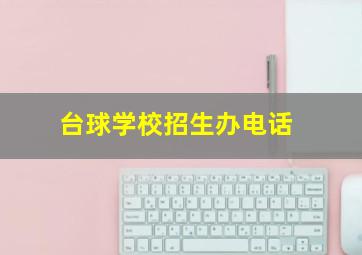 台球学校招生办电话