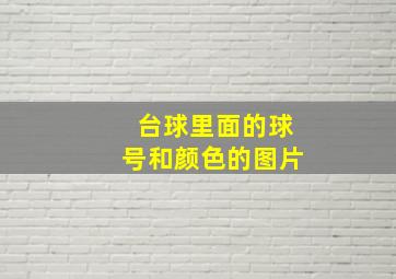 台球里面的球号和颜色的图片