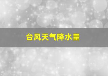 台风天气降水量