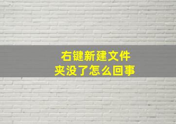 右键新建文件夹没了怎么回事