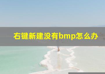 右键新建没有bmp怎么办