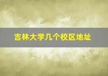 吉林大学几个校区地址